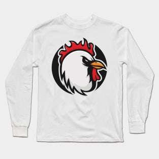 Chicken mascot illustration Long Sleeve T-Shirt